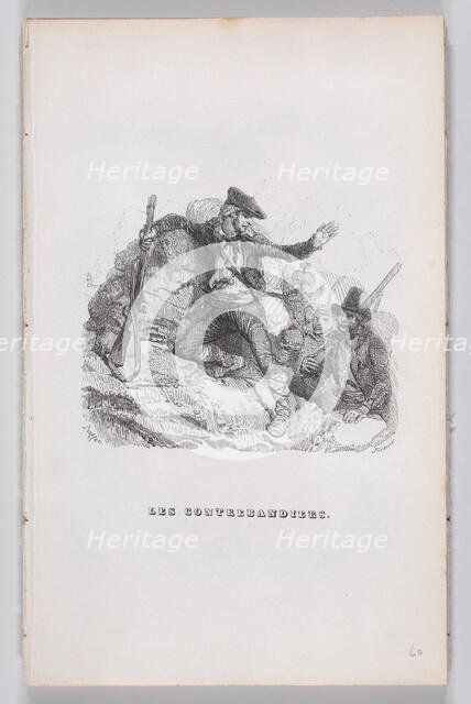 The Smugglers, from The Complete Works of Béranger, 1836. Creators: Auguste Raffet, Louis-Henri Brevière.