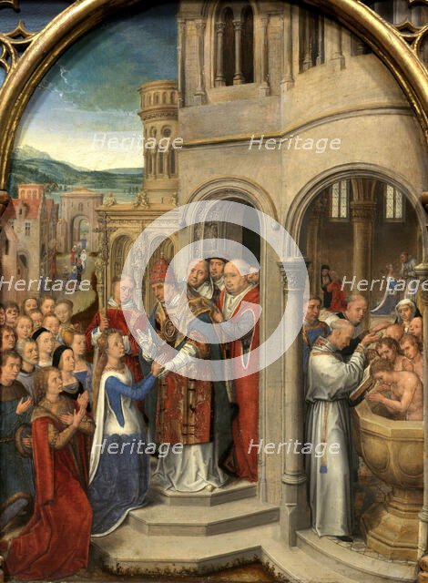 Saint Ursula Shrine: Arrival in Rome, 1489. Creator: Memling; Hans (1433/40-1494).