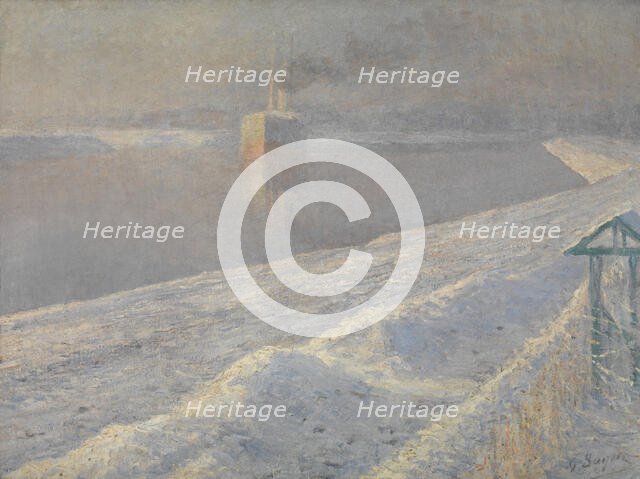 Winterstorm, c1890-1910. Creator: Georges Buysse.