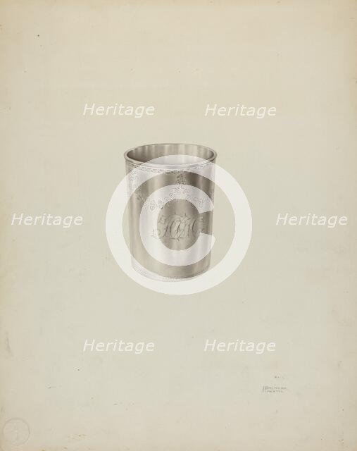 Silver Beaker, c. 1938. Creator: Palmyra Pimentel.