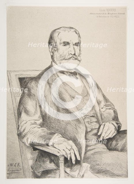 Portrait of Louis Robert, 1873. Creator: Felix Bracquemond.