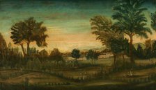 Landscape with Buildings, fourth quarter 18th century. Creator: Unknown.