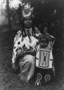 Cayuse mother and child, c1910. Creator: Edward Sheriff Curtis.