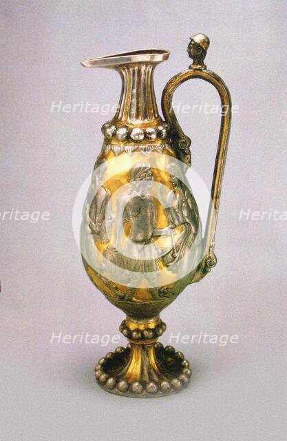 Gold and Silver Kettle, 569. Creator: Sassanian Art.