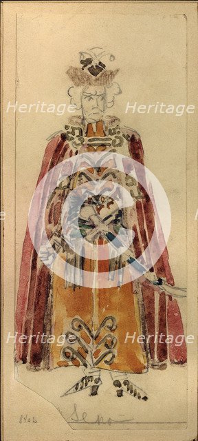 Costume design for the opera Mazepa by P.I. Tschaikovski. Artist: Vrubel, Mikhail Alexandrovich (1856-1910)