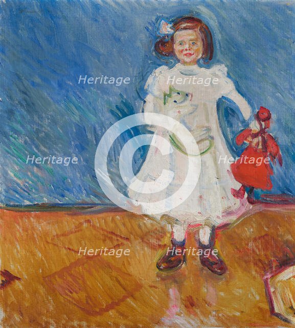 Girl with Doll, 1905. Creator: Munch, Edvard (1863-1944).