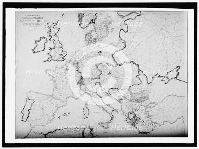 Map of Europe, between 1913 and 1917. Creator: Harris & Ewing.