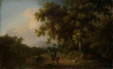 A Hunting Party at the Edge of a Forest, 1750. Creator: Friedrich Wilhelm Hirt.