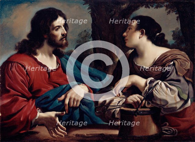 Christ and the Woman of Samaria, c1620. Creator: Workshop of Guercino.