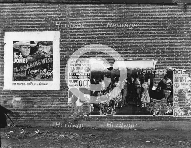 Show poster in Alabama town, 1936. Creator: Walker Evans.