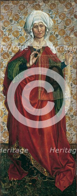 The Flémalle Panels: Saint Veronica. Artist: Campin, Robert (ca. 1375-1444)