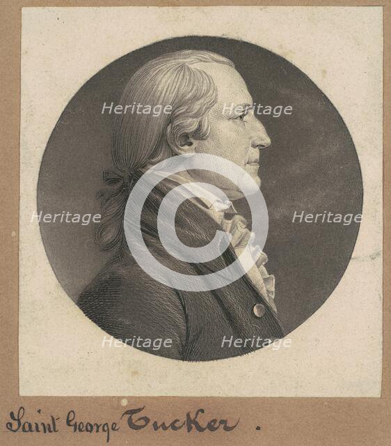 Saint George Tucker, 1807-1808. Creator: Charles Balthazar Julien Févret de Saint-Mémin.