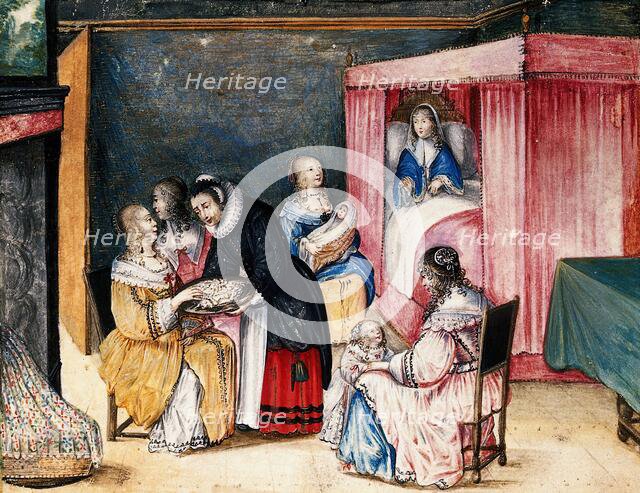 A kraamkamer (birth-room). Creator: Unknown.