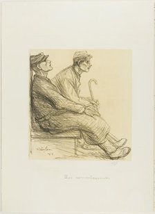 The Convalescents, plate two from Actualités, 1915, published May 1915. Creator: Theophile Alexandre Steinlen.