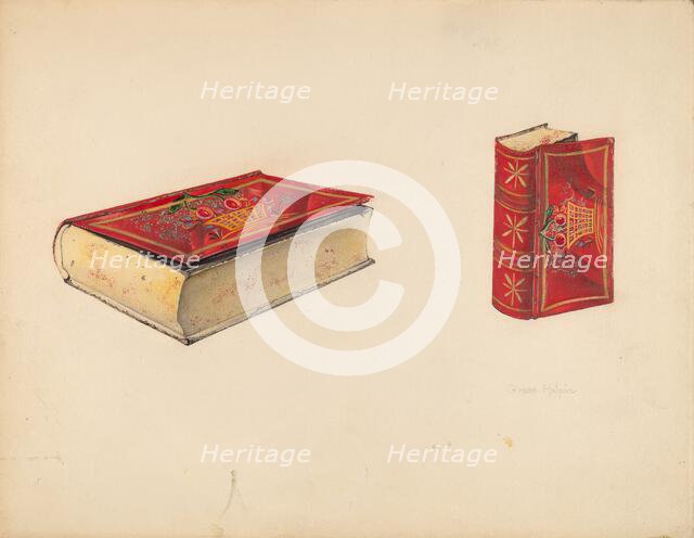 Painted Tin Trinket Box, c. 1939. Creator: Grace Halpin.