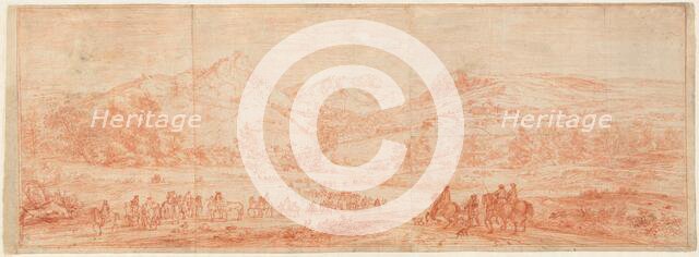 French Troops before Salins and the Surrounding Hills, 1668/1670. Creator: Adam Frans van der Meulen.