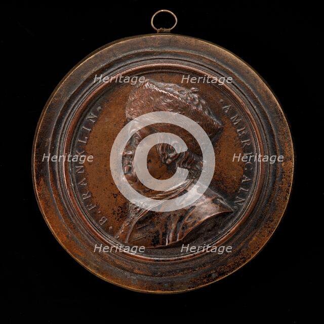 Benjamin Franklin, 1706-1790, Diplomat and Statesman, model 1777, cast probably 19th century. Creator: Giovanni Battista Nini.