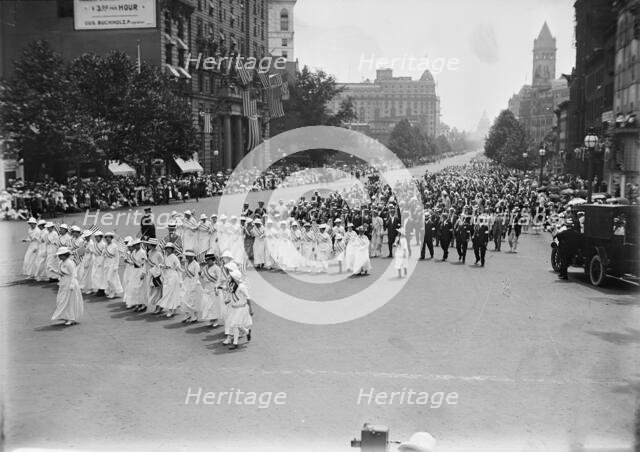 Preparedness Parade - Units of Women in Parade, 1916. Creator: Harris & Ewing.