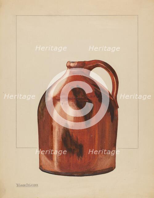 Jug, c. 1936. Creator: Yolande Delasser.