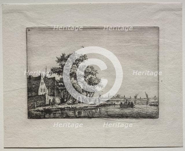 The Cemetery by the Canal. Creator: Anthonie Waterloo (Dutch, 1609/10-1690).