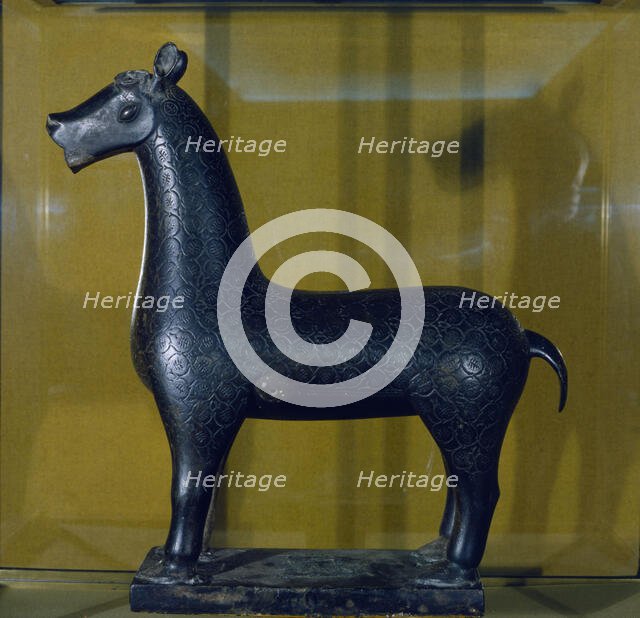 Bronze nielloed deer from Medina Azahara, 10th century. Creator: Unknown.