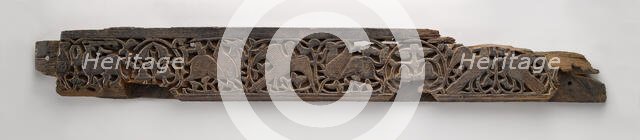 Panel with Birds, Griffins, and Animals, Egypt, 11th-12th century. Creator: Unknown.