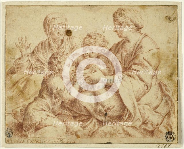 Madonna and Child with Saints Elizabeth and John the Baptist, after 1606. Creator: Unknown.