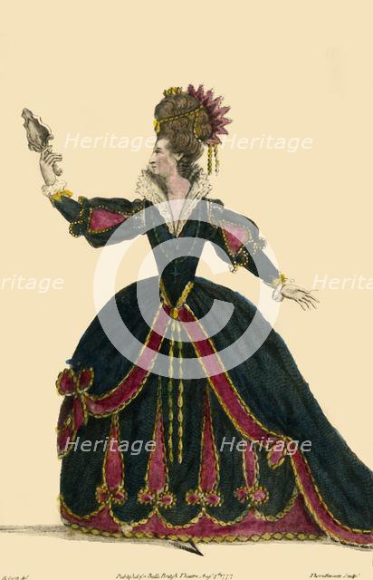'Mrs. Hartley in the Character of Mary Queen of Scots', 1777.  Creator: J Thornthwaite.