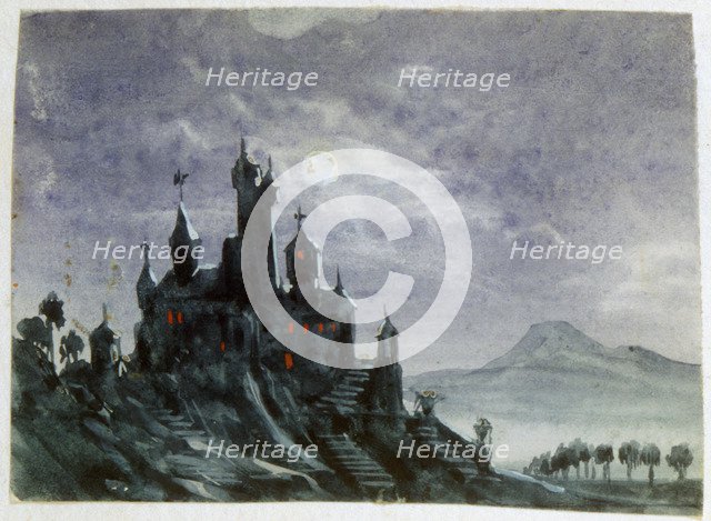 'Fantasy Castle in Moonlight I', 1820-1876. Artist: George Sand