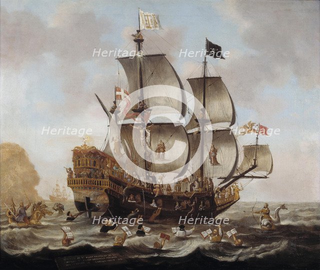 The Church as ship. Artist: Loef, Jacob Gerritsz (1607- after 1670)