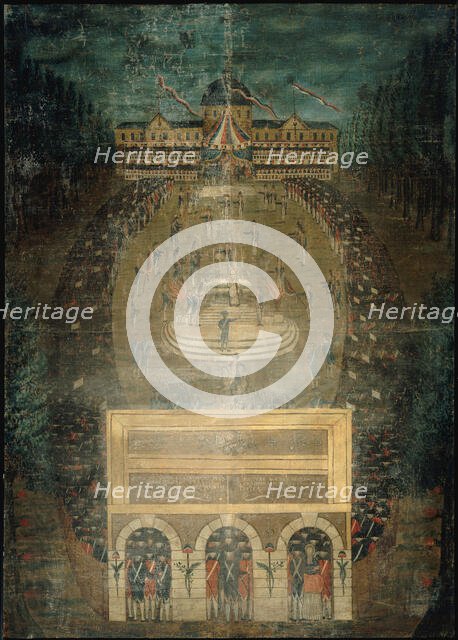 Fete de la Federation (Festival of the Federation), c1791. Creator: Dubois.