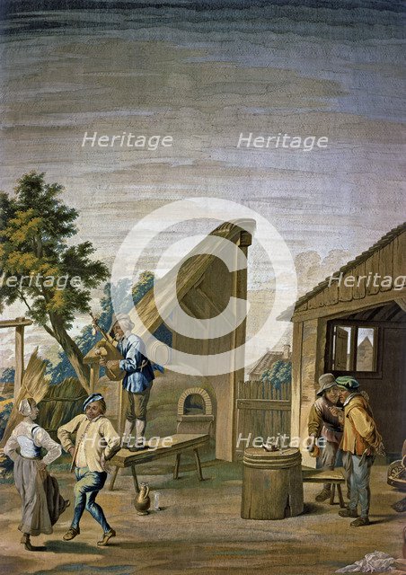 The dance', tapestry by David Teniers.