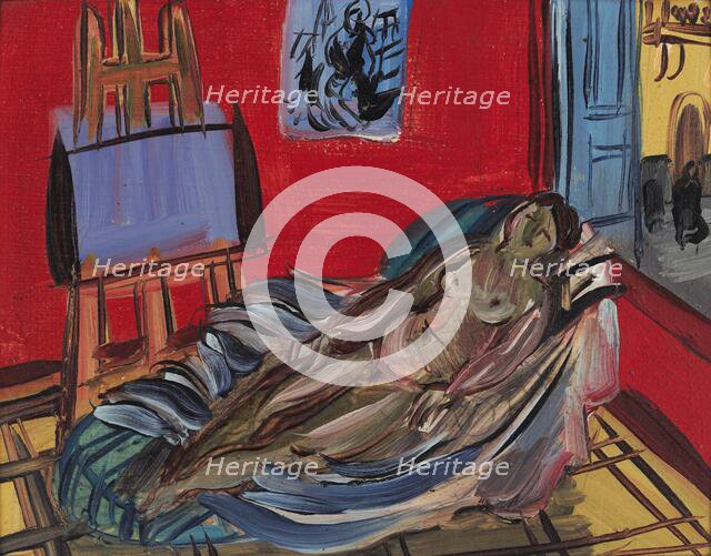 Model in the studio, 1942. Creator: Dufy, Raoul (1877-1953).