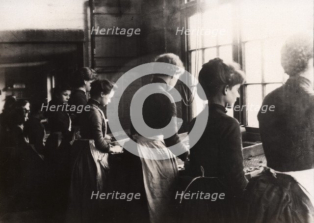 Women at work in the sorting room, Rowntree Cocoa Works, York, Yorkshire, 1896. Artist: Unknown