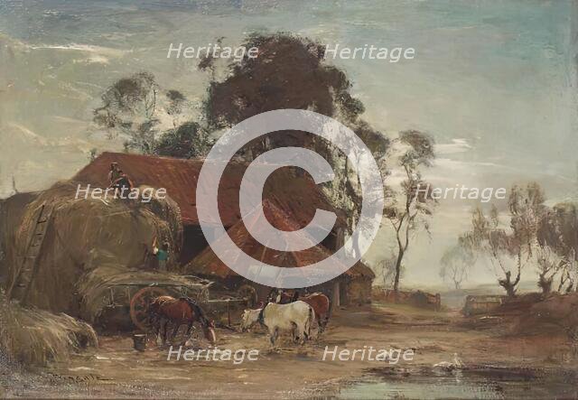 Evening - Building the Stack, c1870-1920. Creator: James Lawton Wingate.