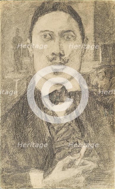 Portrait of the painter Nikolay Sapunov (1880-1912), 1912. Artist: Bromirsky, Pyotr Ignatyevich (1886-1920)