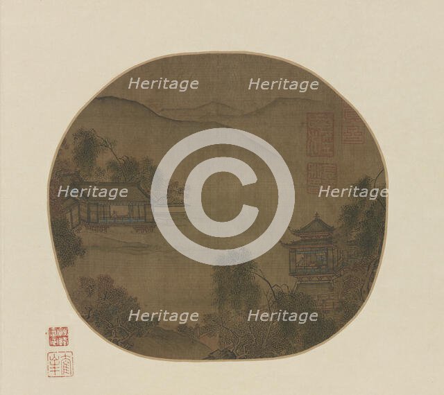 Pavilions by a mountain stream, Ming dynasty, 16th-17th century. Creator: Unknown.