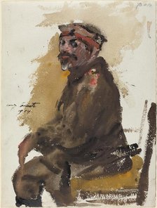 Hermann Struck in Uniform, 1914. Creator: Lovis Corinth.