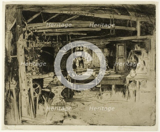 The Smithy, 1896. Creator: David Young Cameron.