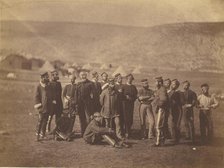 Col. Doherty, Officers and Men. 13th Light Dragoons., 1855. Creator: Roger Fenton.