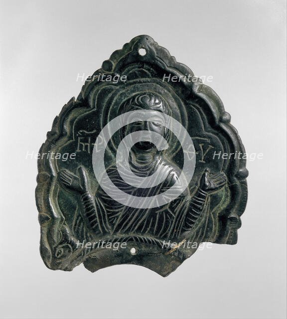 Censer Handle with Virgin Orant, Byzantine, 13th-14th century. Creator: Unknown.