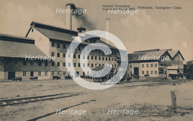 'Central Vertientes Sugar Mill, Camaguey, Cuba', c1910. Artist: Unknown.