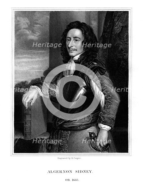 Algernon Sydney, English politician, (1824).Artist: R Cooper
