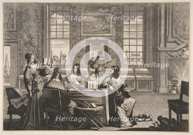 The Foolish Virgins Conversing, ca. 1635. Creator: Abraham Bosse.