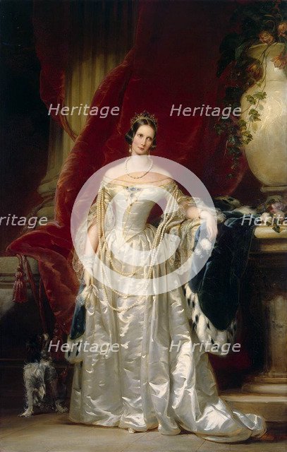 Portrait of Empress Alexandra Fyodorovna (Charlotte of Prussia), 1840. Creator: Robertson, Christina (1796-1854).
