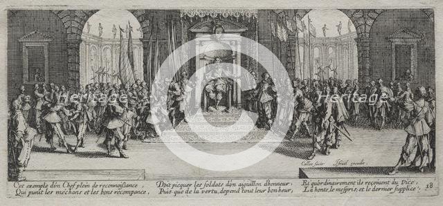 The Large Miseries of War: Distribution of Recompense, 1633. Creator: Jacques Callot (French, 1592-1635).