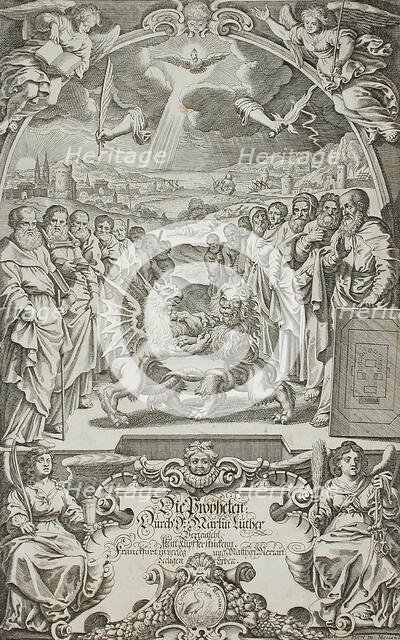 Frontispiece to the Book of Prophets, 17th century. Creator: Matthaus Merian.
