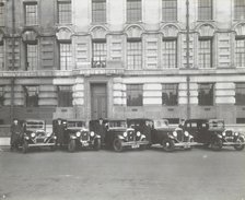 Official London County Council cars and chauffeurs, County Hall, London, 1935. Artist: Unknown.