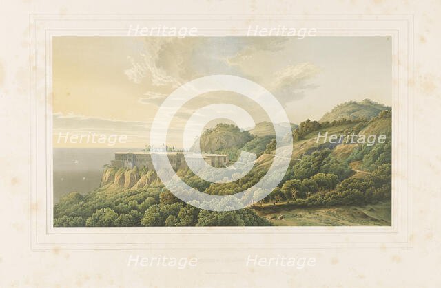 Main view of the Orianda Imperial Summer Residence in Crimea, c.1845. Creator: Schinkel, Karl Friedrich (1781-1841).