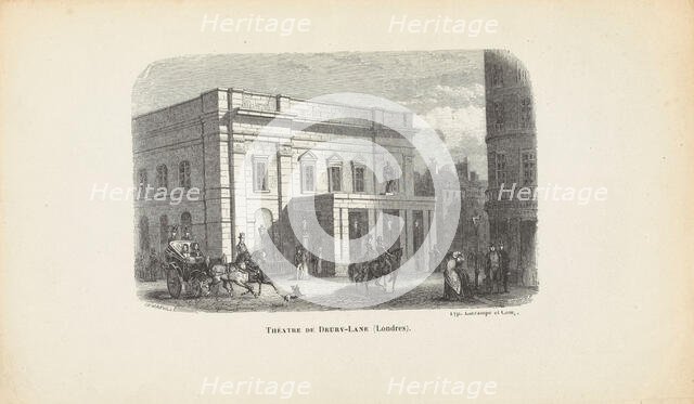 Theatre Royal Drury Lane, London, Mid of the 19th century. Creator: Marville, Charles (1813-1879).